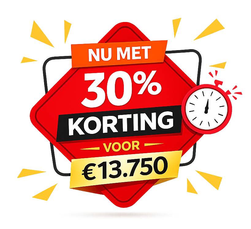 Nu met 30% korting voor €13.749